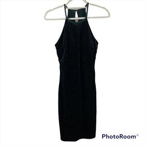 Sequin Hearts Teal Glitter Dress Size 5